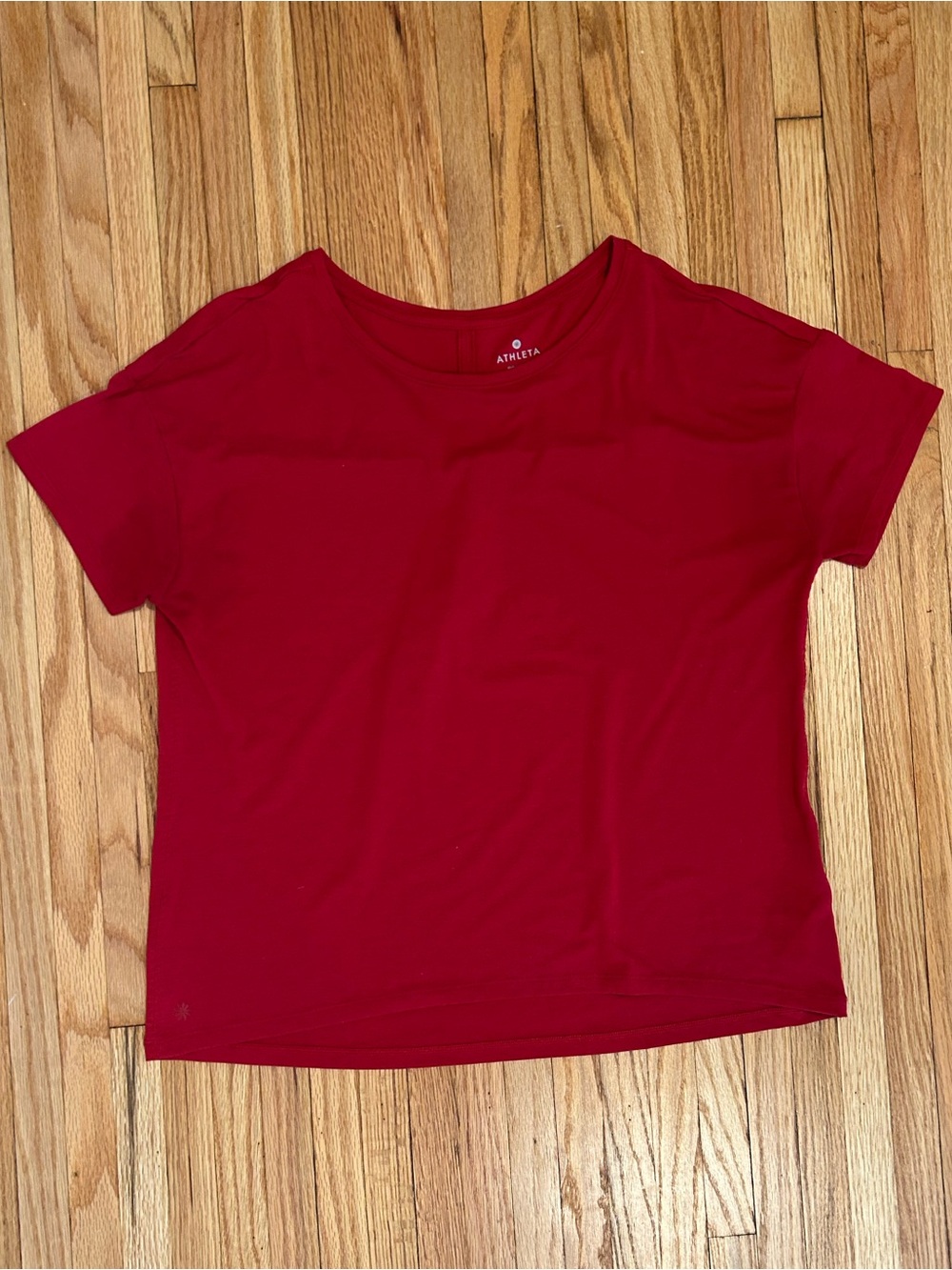 Athleta Women's Red Short-Sleeve Performance Tee- Fourth of July